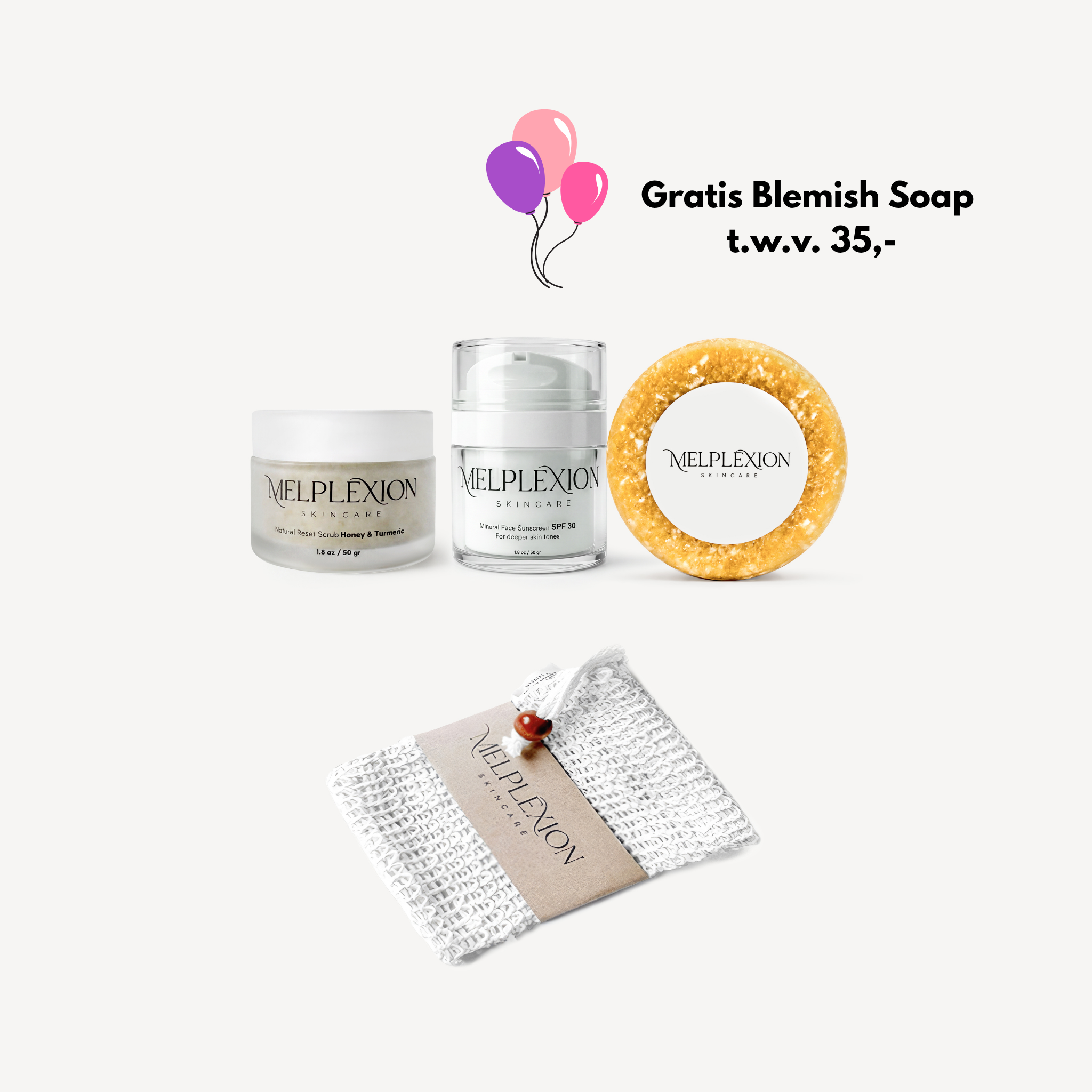 (BUNDEL DEAL) Reset Scrub + SFP 30 + Blemish Soap