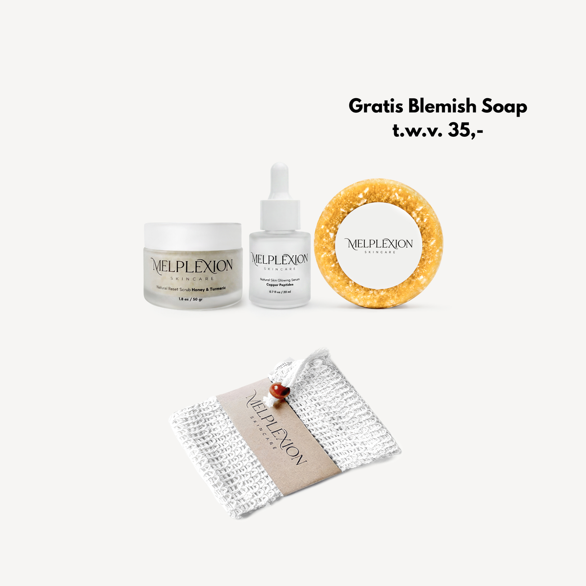 ( BUNDEL DEAL) Reset Scrub + Glowing Serum + Blemish Soap